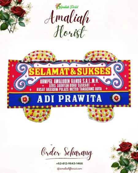 Papan Bunga Ucapan Selamat Alapan