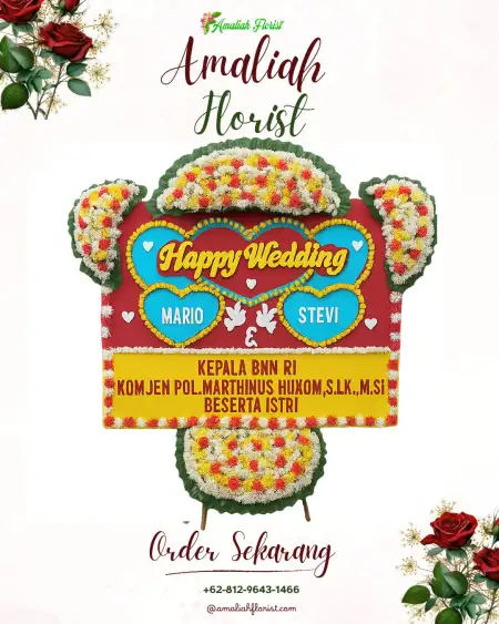 Papan Bunga Pernikahan Alapan